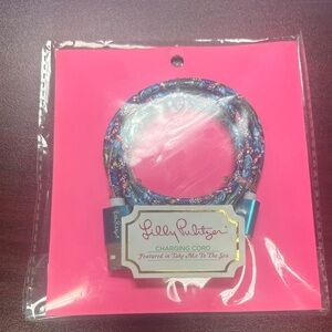 Lilly Pulitzer Blue Floral Charging Cord - 'Take Me To The Sea'